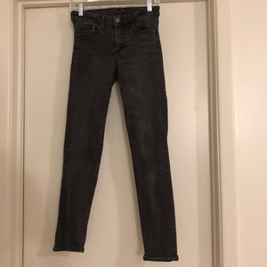 H&M Mid Rise Slim Black Jeans